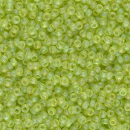 Miyuki seed beads 11/0 - Matted transparent chartreuse ab 11-143FR